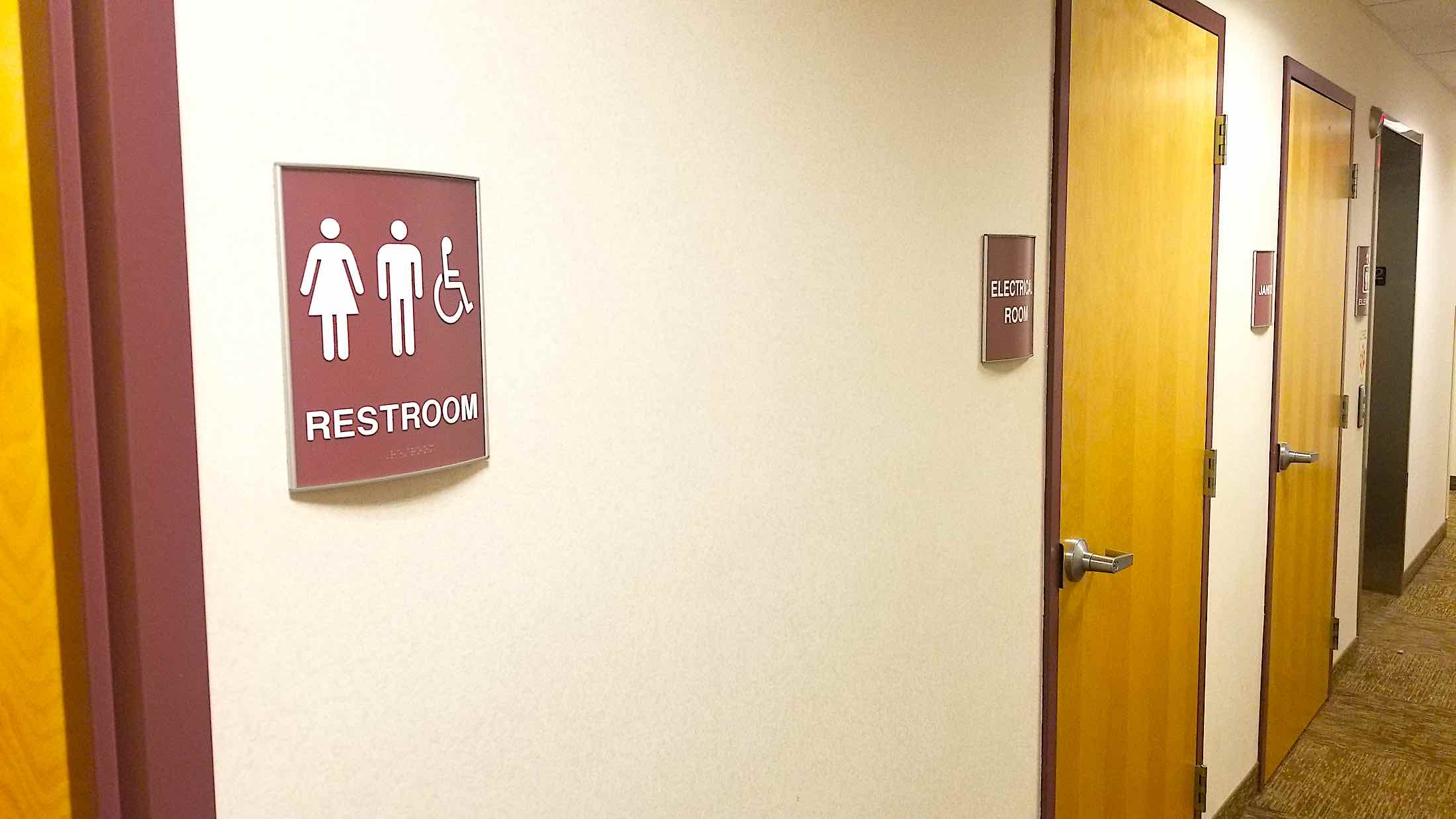 restroom specialty signage