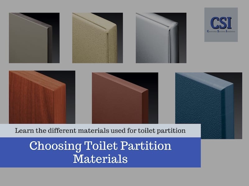 choosing toilet partition materials